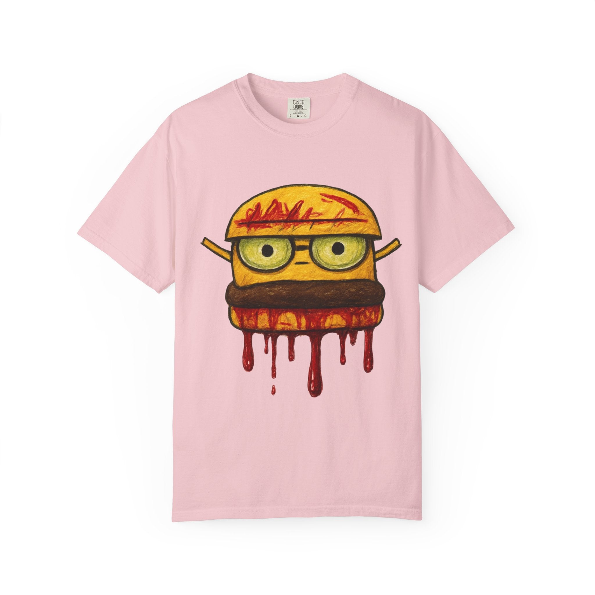 Dripping Cheeseburger Graphic T-Shirt — Retro Nerdy Burger Tee