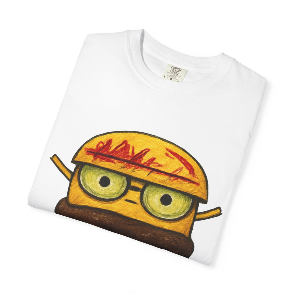 Dripping Cheeseburger Graphic T-Shirt — Retro Nerdy Burger Tee