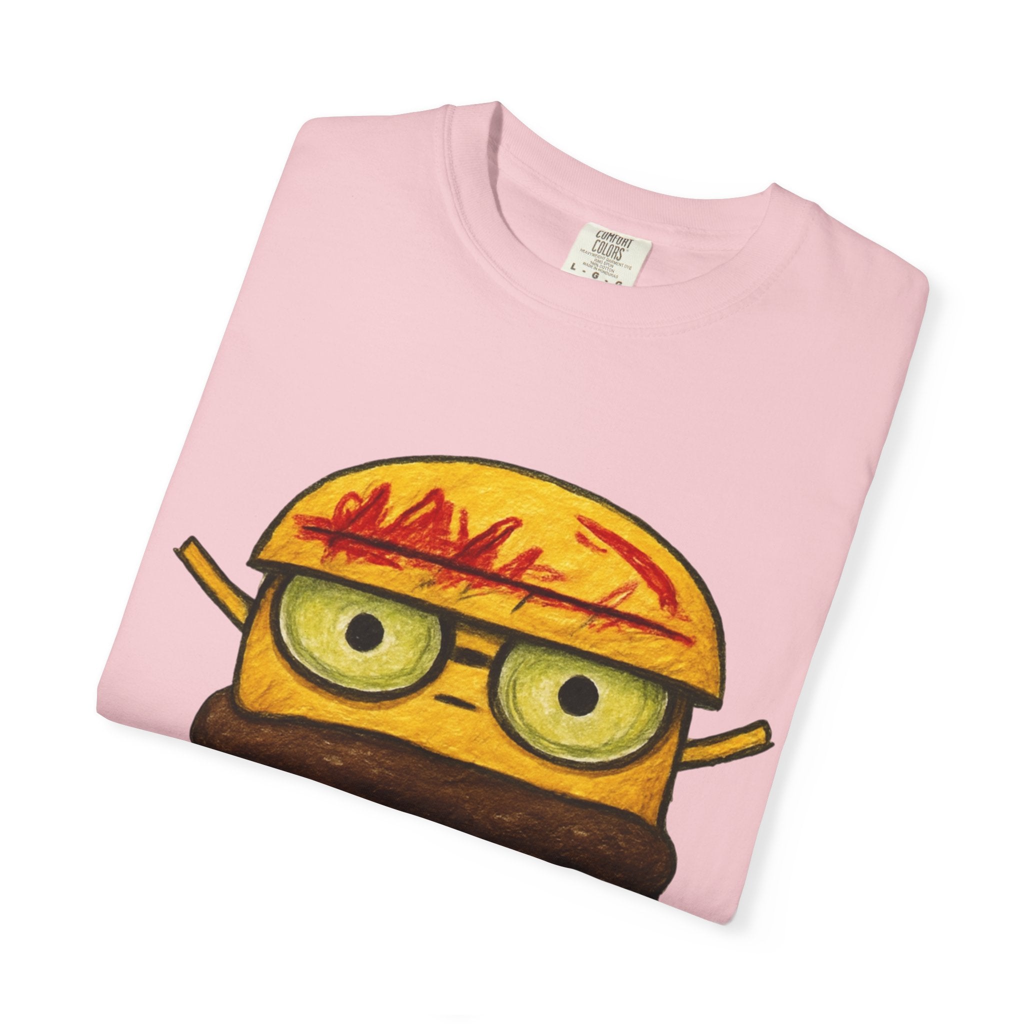 Dripping Cheeseburger Graphic T-Shirt — Retro Nerdy Burger Tee